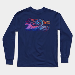 Sunset Fuji Waves Long Sleeve T-Shirt